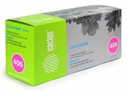 (1004945) Тонер-картридж Cactus CS-CLT-C406S для принтеров Samsung CLP-360/365/CLX-3300/3305 cyan CS-CLT-C406S - фото 10526