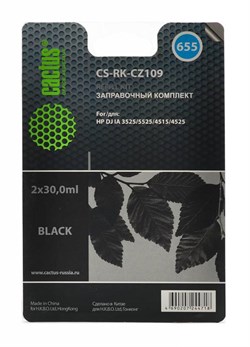 (1007000) Заправочный набор Cactus CS-RK-CZ109 черный 60мл для HP DJ IA 3525/5525/4515/4525 CS-RK-CZ109 - фото 16656