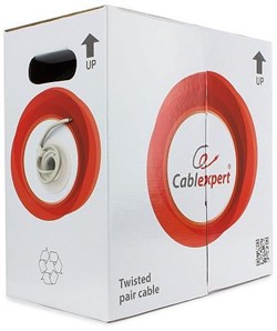 (1011709) Кабель Cablexpert, UTP5e, 4 пары, 0.40 мм, CCA, однож., 305 м, серый UPC-5040E-SOL - фото 20185