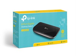 (1012339) Коммутатор TP-Link TL-SG1008D 8-портовый настольный гигабитный коммутатор, 8 портов RJ45 10/100/1000 Мбит/с, пластиковый корпус TL-SG1008D - фото 20919
