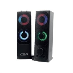 (1019790) CBR CMS 514L Black, Акустическая система 2.0, питание USB, 2х3 Вт (6 Вт RMS), пластик, RGB-подсветка, конструкция-транформер, 3.5 мм лин. стереовход, регул. громк., длина кабеля 1,3 м, цвет чёрный CMS 514L Black - фото 30929