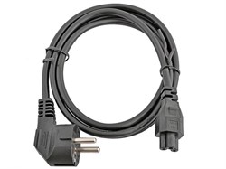 1020841 Кабель питания Cablexpert Schuko-C5, 3x0.75мм2, 10А, 3м, черный, пакет PC-186-ML12-3M - фото 31692