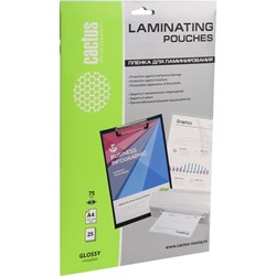 (1021591) Пленка для ламинирования Cactus 75мкм A4 (25шт) глянцевая 216x303мм CS-LPGA47525 CS-LPGA47525 - фото 32023