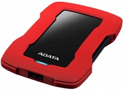 (1022343) Жесткий диск A-Data USB 3.0 1Tb AHD330-1TU31-CRD HD330 DashDrive Durable 2.5" красный AHD330-1TU31-CRD - фото 32617