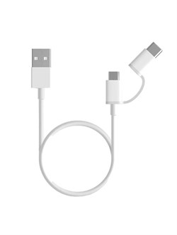 (1021692) Кабель Xiaomi Провод-переходник Mi 2-in-1 USB Cable Micro USB to Type C (30cm) X15304 - фото 32624