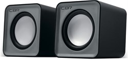 (1023744) CBR CMS 90 Grey, Акустическая система 2.0, питание USB, 2х3 Вт (6 Вт RMS), материал корпуса пластик, 3.5 мм линейный стереовход, регул. громк., длина кабеля 1 м, цвет серый CMS 90 Grey - фото 33261