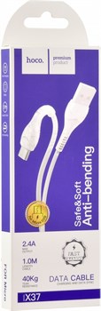 (1026822) Кабель USB - microUSB HOCO X37 1m силиконовый White 6931474710505 - фото 35100