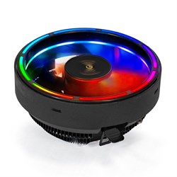 (1027092) Кулер ExeGate Dark Magic EE126A-RGB (Al, черное покрытие, LGA775/1150/1151/1155/1156/1200/1700/1851/AM2/AM2+/AM3/AM3+/AM4/AM5/FM1/FM2/754/939/940, TDP 100W, Fan 120mm, 1800RPM, Hydro bearing, 3pin, 18db, 350г, RGB подсветка, с термопастой, EX286155RUS - фото 37148