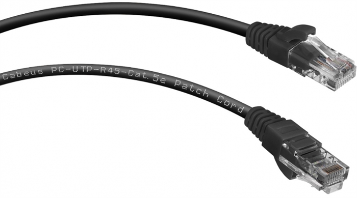 (1032873) Патч-корд UTP Гарнизон кат.5e, 2м, литой, многожильный (черный) PC-UTP-5e-2-BK - фото 43320