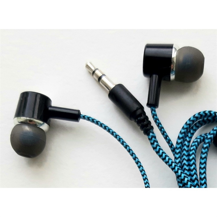 (1034789) Perfeo наушники внутриканальные MILD черные черно-синий тканевый провод [PF_A4483] PF_A4483 - фото 45656