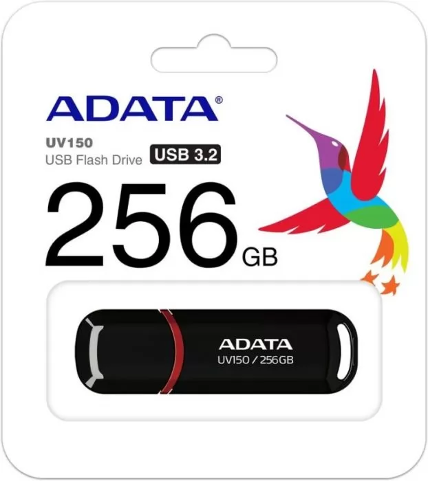 (1038153) Флеш Диск A-Data 256GB UV150 AUV150-256G-RBK USB3.0 черный AUV150-256G-RBK - фото 48087