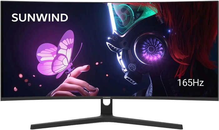 (1038689) Монитор SunWind 34" 3440x1440 SM-34QV401 VA WQ чер HDMI DP 165Hz 300cd Ex Cur SM34VG01 SM34VG01 - фото 48447