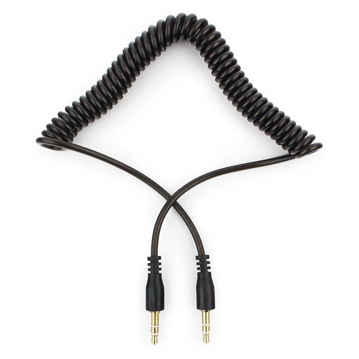 (1040110) Кабель аудио спиральный Cablexpert Jack 3.5(M)/Jack 3.5(M), 3pin, 1.8 м, черный, пакет CCA-405-6 - фото 49867