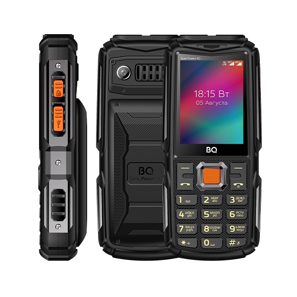 (1040501) Мобильный телефон BQ 2410L Tank Power 4G Black+Gunmetal 4650229410645 - фото 49989