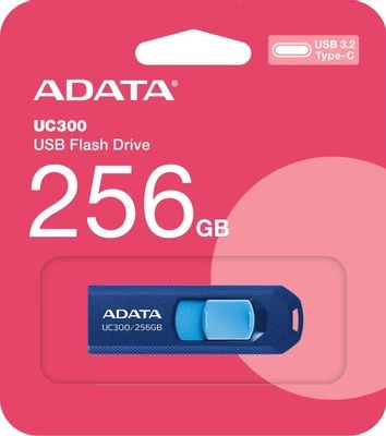 (1041105) Флеш Диск A-Data 256GB UC300 ACHO-UC300-256G-RNB/BU USB3.2 синий/голубой ACHO-UC300-256G-RNB/BU - фото 50378