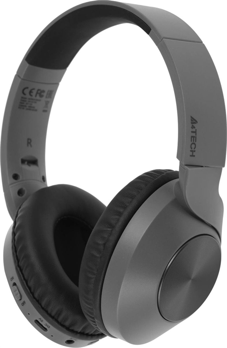 (1040804) Наушники мониторные A4Tech 2Drumtek BH300 1м черный беспроводные bluetooth (BH300 ASH GREY) BH300 ASH GREY - фото 50530