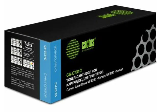 (1012850) Тонер Картридж Cactus CS-C731C голубой для Canon LB i-Sensys MF8230/MF8280 (1800стр.) 1012850 - фото 50668