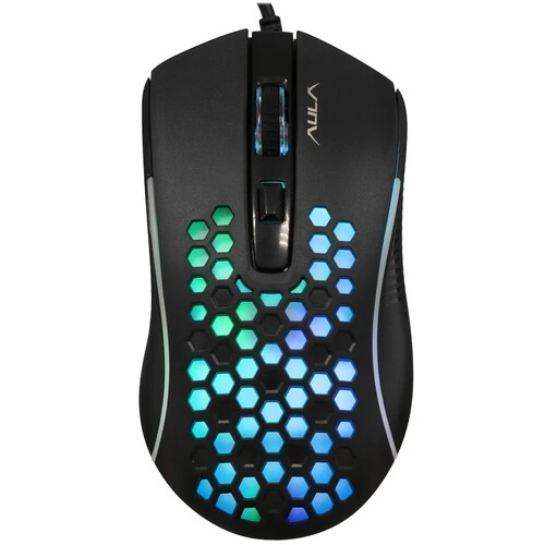 (1041670) Компьютерная мышь AULA S11 Black + Rainbow backlight Проводная оптическая мышь с 4 клавишами, 1200/1600/2400/3600DPI, Подключение: USB, кабель 1,5м AULA S11 Black + Rainbow backlight - фото 50715