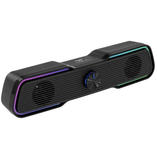 (1041662) Компьютерная акустика AULA N-169B 2.0 Колонки-саундбар  Для ТВ и мониторов, Подключение: 3,5 мм, AUX, Питание: USB, Регулятор громкости на корпусе, Многоцветная Подсветка, Мощность: 3+3 W, Пиковая мощность 10W AULA N-169B - фото 50797