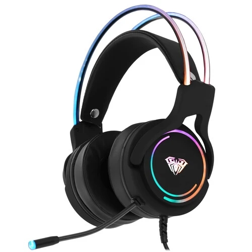 (1041692) Гарнитура AULA S506 Подключение: USB-A Пульт ДУ на проводе, многофункциональный Диапазон частот: 20 -20 000 Гц  Диаметр динамиков: 50 мм Чувствительность: 117 дб +- 3 дб  Чувствительность микрофона: -38 +- 3 дб Длина провода: 2,1 м Размеры: AULA S506 - фото 50812