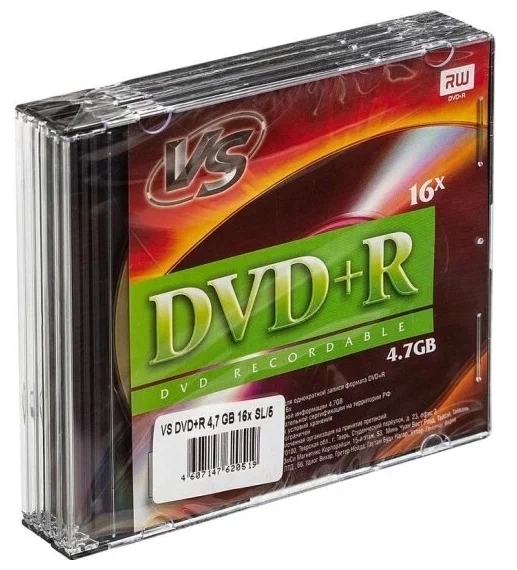 (1040926) Диски VS DVD-R 4,7 GB 16x SL/5 Ink Print (620380) VSDVDRIPSL501 - фото 50956