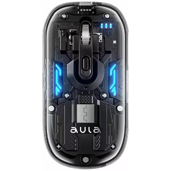 (1041666) Компьютерная мышь AULA AM210 Black Подключение: Bluetooth + 2.4 Гц, батарея: 400 мАч, подсветка, 4 кнопки, 800-1200-1600 dpi, 
Размеры: 113.5*58*56.2 мм AULA AM210 Black (Eng package) - фото 51167