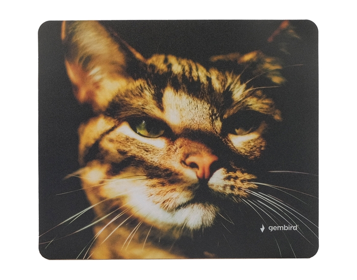 1042465 Коврик для мыши Gembird 229х195х2мм, "кот в тени", вспененный ПВХ+пластик, пакет MP-ART52 - фото 51358