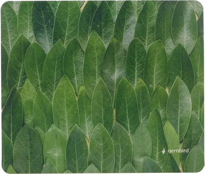 1042466 Коврик для мыши Gembird 229х195х2мм, "лавровый лист", вспененный ПВХ+пластик, пакет MP-ART43 - фото 51359