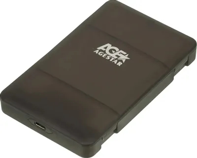1042445 Внешний корпус USB 3.0 для 2.5" HDD/SSD AgeStar, порт Type-C, SATA III, пластик, черный 3UBCP3C (BLACK) - фото 51436