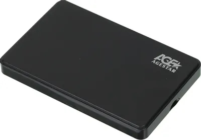 1042443 Внешний корпус USB 3.0 для 2.5" HDD/SSD AgeStar, порт MicroB, SATA III, пластик, черный 3UB2P2 (BLACK) - фото 51439