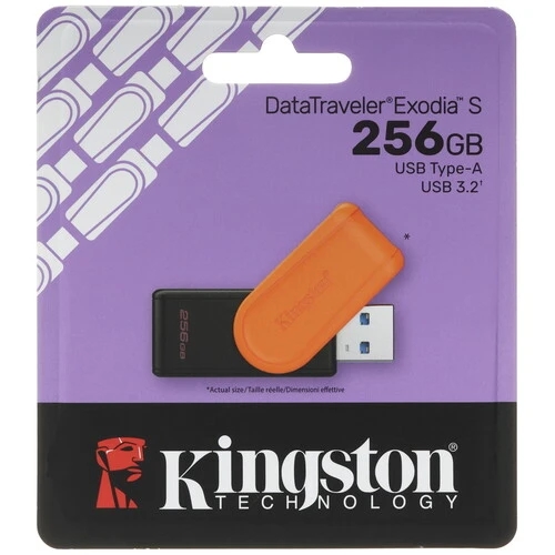 (1042545) Флеш Диск Kingston 256Gb DataTraveler Exodia S <DTXS/256GB>, USB 3.2 DTXS/256GB - фото 51486
