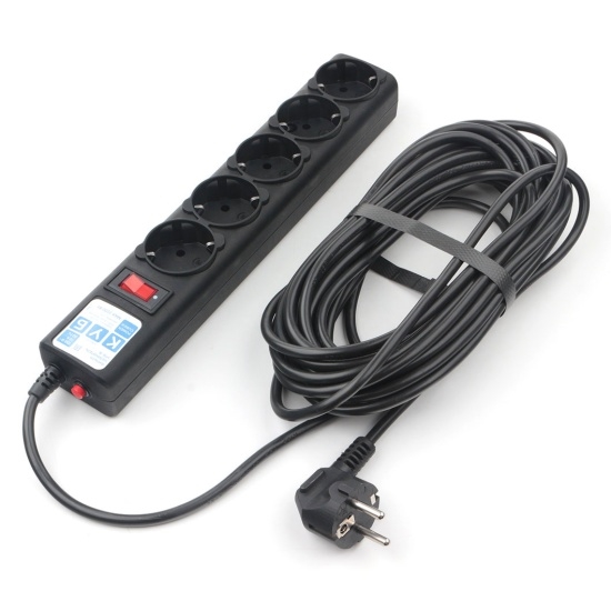 1042518 Фильтр-удлинитель Power Cube 1,9 м д/подкл. к UPS (C14), 5 розеток (черный графит) 10А/2,2кВт SPG5-B2 - фото 51511