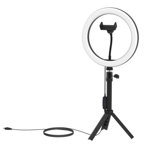 (1041675) Светодиодная кольцевая лампа освещения RITMIX RRL-262 Кольцевая лампа 26см с настольным штативом. RITMIX RRL-262 - фото 51608