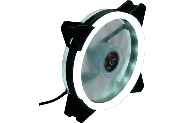 1042440 Вентилятор Gembird с RGB подсветкой, 120x120x25, гидродин., 3pin + Molex, провод 35см, цветной D12025S12L-CF - фото 51622