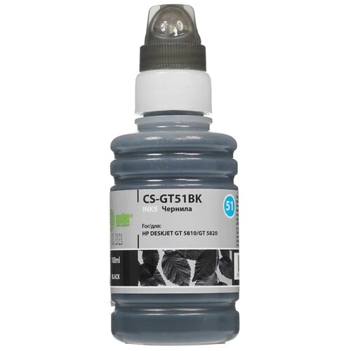 (1012177) Чернила Cactus CS-GT51BK черный 100мл для HP Deskjet GT CS-GT51BK - фото 51647