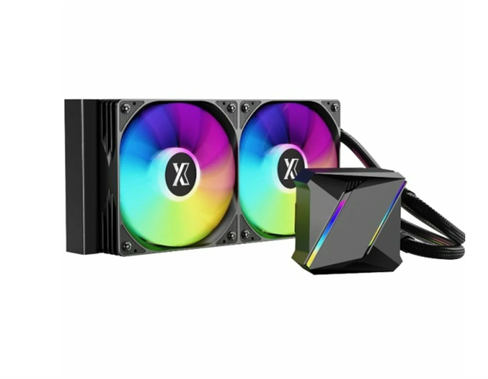 (1042810) Система водяного охлаждения XASTRA LM240 ARGB BK  LGA LGA1851/1700/1200/115X/AM5/AM4 ( 2x120 ARFB fan, TDP 265W, black) RET LM240-BKAFXX-GL - фото 51823