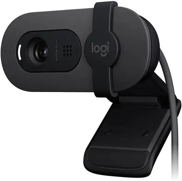 (1042855) Камера Web Logitech HD Webcam Brio 100 черный 2Mpix (1920x1080) USB-A с микрофоном (960-001587) 960-001587 - фото 51890