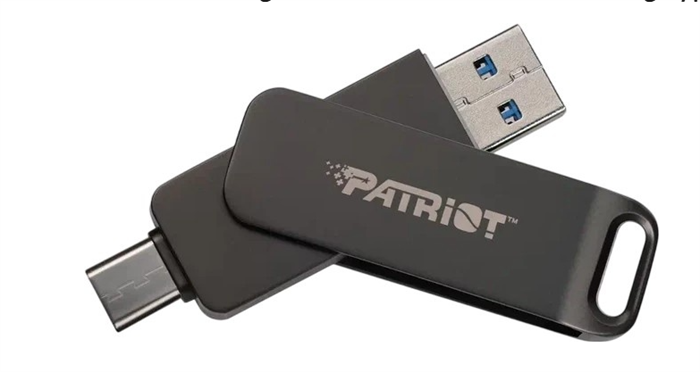 (1042764) Флеш Диск Patriot 128Gb Rage R550 USB 3.2 Gen 1 Swing Type-A+C <PE128GR550DSAD> black PE128GR550DSAD - фото 51913