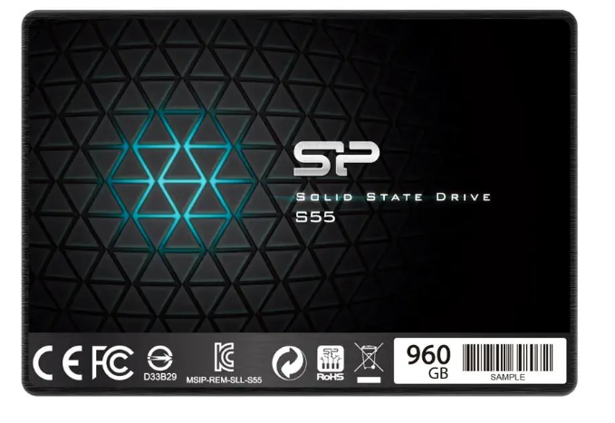 (1042986) Твердотельный накопитель SSD 2.5" Silicon Power 960GB Slim S55 <SP960GBSS3S55S25> (SATA3, up to 500/450MBs, 500TBW, 7mm) SP960GBSS3S55S25 - фото 52025