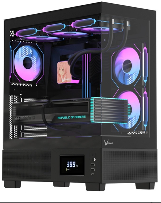 (1043005) Корпус Formula Crystal E1 Floe черный без БП ATX 6x120mm 2xUSB3.0 audio bott PSU CRYSTAL E1 B FLOE CRYSTAL E1 B FLOE - фото 52039