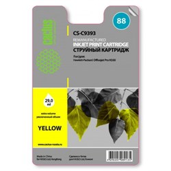 (1001587) Картридж струйный Cactus CS-C9393 №88 (желтый) для HP Officejet Pro K550 CS-C9393 - фото 7684