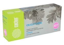 (3330984) Тонер-картридж  лазерный CACTUS CS-CLT-C407S голубой для принтеров Samsung CLP-325/ CLX-3185 CS-CLT-C407S - фото 7876