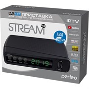 (1016105) Perfeo DVB-T2/C приставка "STREAM" для цифр.TV, Wi-Fi, IPTV, HDMI, 2 USB, DolbyDigital, пульт ДУ [PF_A4351] PF_A4351