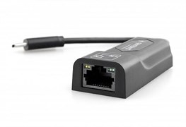 (1028472) Сетевой адаптер Ethernet Gembird Type-C USB 3.0 - Gigabit Ethernet adapter, пластик, черный, AX88179 NIC-U6
