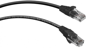 (1032873) Патч-корд UTP Гарнизон кат.5e, 2м, литой, многожильный (черный) PC-UTP-5e-2-BK