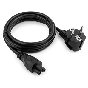 1032830 Кабель питания Cablexpert Schuko-C5, 3x0.75мм2, 10А, 1м, черный, пакет PC-186-ML12-1M