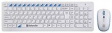 (99279) Набор беспроводные клавиатура и мышь белые Defender Skyline 895 (2.4 ГГц, USB, 1000 dpi, 2 x AAA) 45895