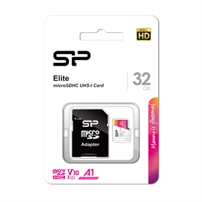 (1034155) Флеш карта microSDHC 32GB Silicon Power SP032GBSTHBV1V20SP Elite + adapter SP032GBSTHBV1V20SP