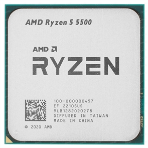 (1035235) CPU AMD Ryzen 5 5500 OEM AM4, 6 x 3.6 ГГц, L2 - 3 МБ, L3 - 16 МБ, 2 х DDR4-3200 МГц, TDP 65 Вт 100-000000457