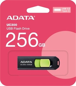 (1041106) Флеш Диск A-Data 256GB UC300 ACHO-UC300-256G-RBK/GN USB3.2 черный/зеленый ACHO-UC300-256G-RBK/GN